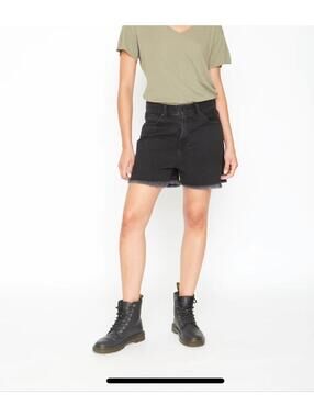 Sandrine Rose x Free People Black Denim Shorts Size 28 NWT